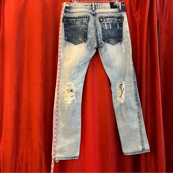 Trill Nation Distressed Skinny Jeans – Light Wash - Picture 7 of 14